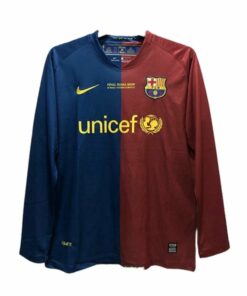 Barcelona Home Shirt  2008/09 Full Sleeves UEFA Champion