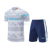 Olympique Marseille White & Gray Striped Training Kits 2022/23