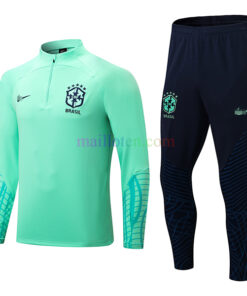 Brazil Sky Blue Sleeves Print Training Drill Kit 2022