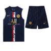 Paris Saint-Germain Dark Blue Sleeveless Training Kit 2022/23 Nike & All LOGO)