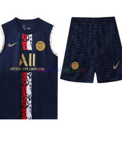 Paris Saint-Germain Dark Blue Sleeveless Training Kit 2022/23 Nike & All LOGO)