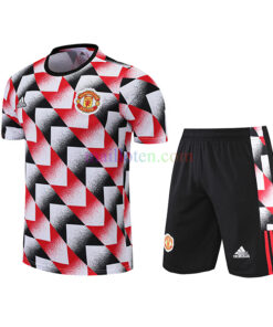 Manchester United Black & Red Patterned Training Kits 2022/23