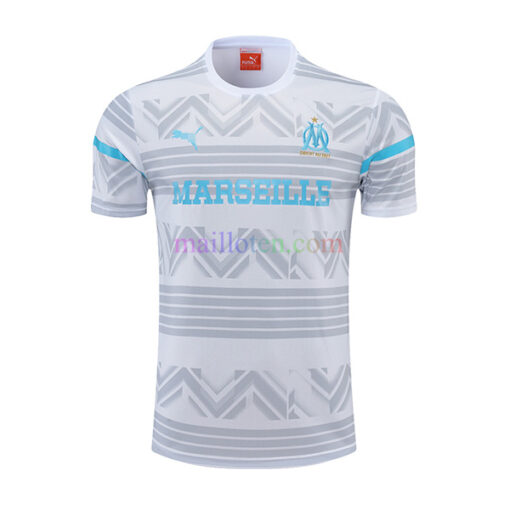 Olympique Marseille White & Gray Striped Training Kits 2022/23