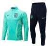 Brazil Sky Blue Sleeves Print Training Drill Kit 2022