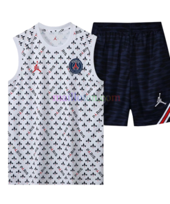 PSG White Sleeveless Training Kit 2022/23