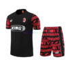 AC Milan Black & Red Training Kits 2022/23 (black top & Red shorts)