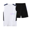 Real Madrid White Sleeveless Training Kits 2022/23 (white top & black shorts)