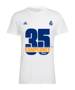 Real Madrid 35 Campeónes White T-Shirt 2021/22 ( with brand logo)