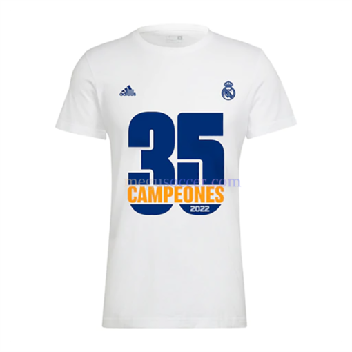 Real Madrid 35 Campeónes White T-Shirt 2021/22 ( with brand logo)