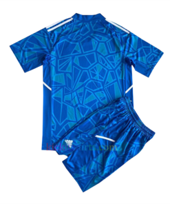 Real Madrid Bright Blue Goalkeeper Kit Kids 2022/23