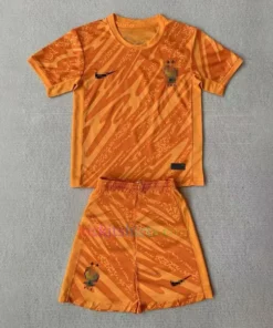 France Goalkeeper Kit Kids 2024 Orange
