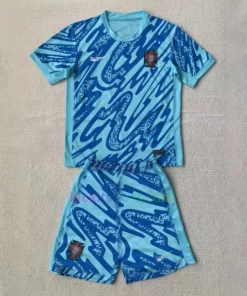 Portugal Goalkeeper Kit Kids 2024 Blue