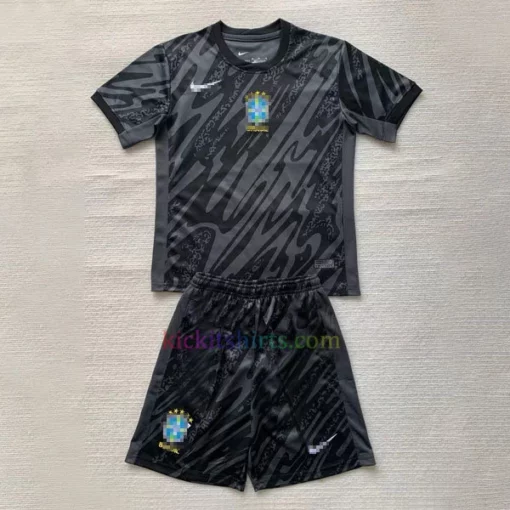 Brazil Goalkeeper Kit Kids 2024 Black 1