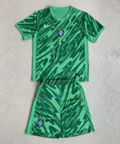 Brazil Goalkeeper Kit Kids 2024 Green