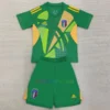 Italy Goalkeeper Kit Kids 2024 Green 1