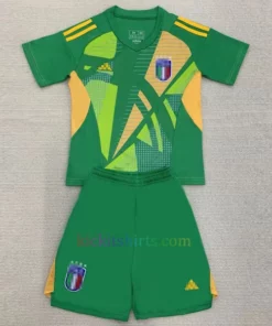 Italy Goalkeeper Kit Kids 2024 Green