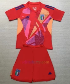 Italy Goalkeeper Kit Kids 2024 Red