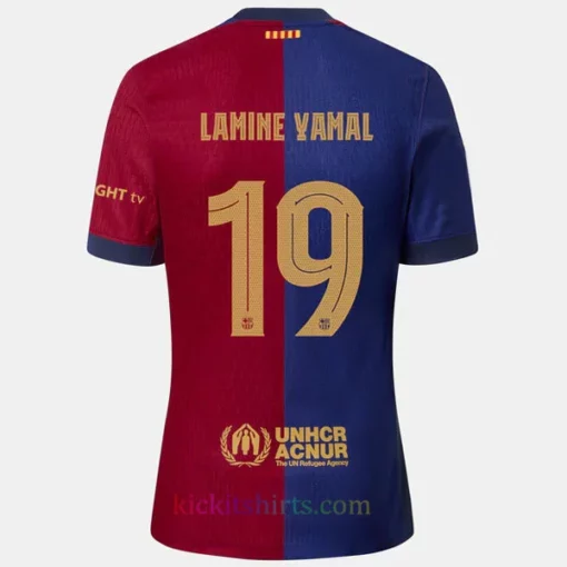 #19 Lamine Yamal Barcelona Home Shirt 2024/25 Stadium Edition Champions League