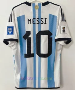 #10 Messi Argentina Home Three Stars Shirt 2022 Stadium Edition