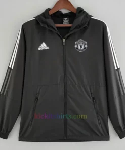 Manchester United White Stripes Windrunner 2024/25 Black