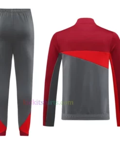 AC Milan Red Gray Tracksuit 2024/25 Full Sleeves Full Zip