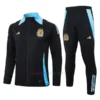 Argentina Black Training Kit 2024 Full Sleeves Full Zip 2