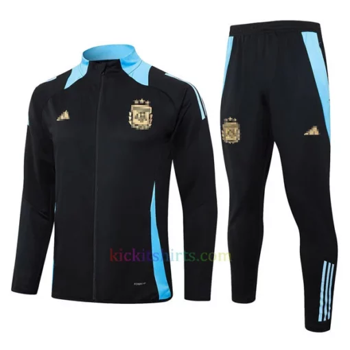 Argentina Black Training Kit 2024 Full Sleeves Full Zip 2