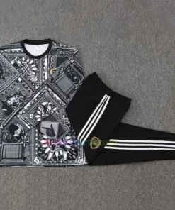 Arsenal Black Pattern Tracksuit 2023/24 Full Sleeves