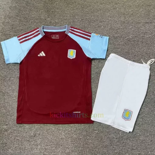 Aston Villa Home Kit Kids 2024-25 1