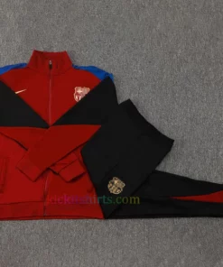 Barcelona Dark Red Tracksuit 2024/25 Full Sleeves Full Zip