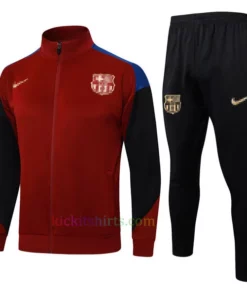 Barcelona Dark Red Tracksuit 2024/25 Full Sleeves Full Zip