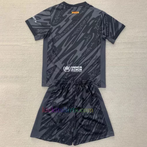 Barcelona Goalkeeper Kit Kids 202425 Black 2