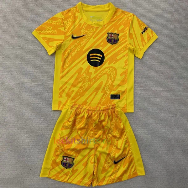 Buy Barcelona Goalkeeper Kit Kids 2024/25 Yellow- | Cheap Football Shirts