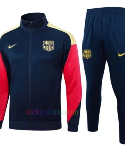 Barcelona Navy Blue Tracksuit 2024/25 Full Sleeves Full Zip