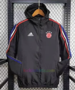 Bayern Munich Black Windrunner 2024/25 Color Stripes