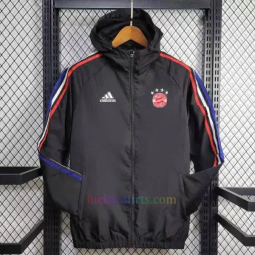 Bayern Munich Black Windrunner 202425 Color Stripes 1