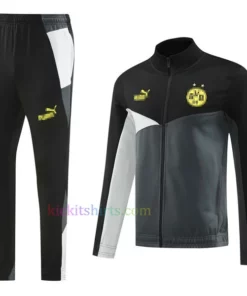Borussia Dortmund Black Gray Tracksuit 2024/25 Full Sleeves Full Zip