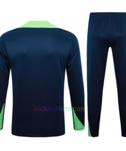 Brazil Navy Blue Tracksuit 2024 Full Sleeves