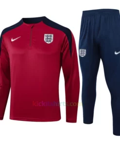 England Maroon Red Tracksuit 2024 Full Sleeves