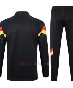 Germany Black Tracksuit 2024 Red/Yellow Sleeves
