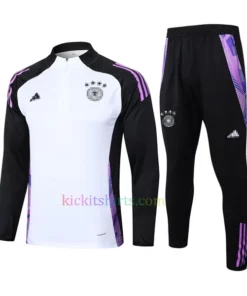 Germany White Tracksuit 2024 Full Sleeves Purple Stripes