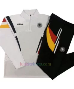 Germany White Tracksuit 2024 Red/Yellow Sleeves
