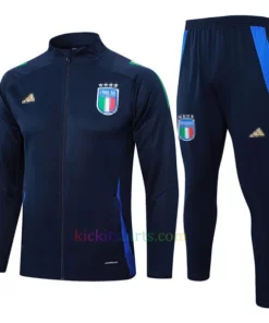 Italy Navy Blue Tracksuit 2024 Full Sleeves Full Zip 4 Stars