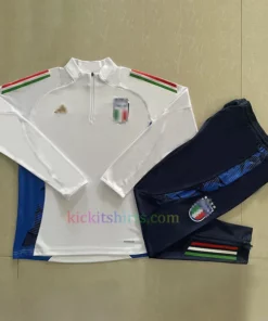 Italy Training Kit 2024 Full Sleeves White Dark Blue Side