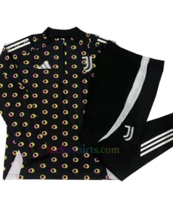 Juventus Black Spotted Tracksuit 2024/25 Full Sleeves