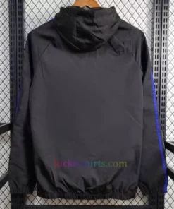 Juventus Black Windrunner 2024/25 Color Stripes