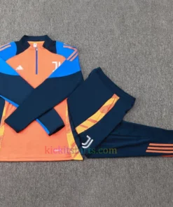 Juventus Orange Tracksuit 2024 Full Sleeves Kit Kids