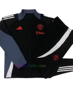 Manchester United Black Tracksuit 2024/25 Full Sleeves Full Zip