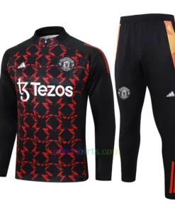 Manchester United Black/Red Tracksuit 2024/25 Full Sleeves