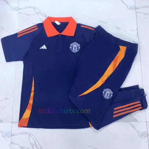 Manchester United Royal Blue Polo Kit 202425